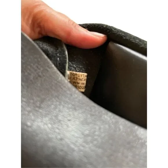 Patricia Nash Barcelona Black Tooled Leather Large Crossbody Saddle Bag Purse - Picture 9 of 15